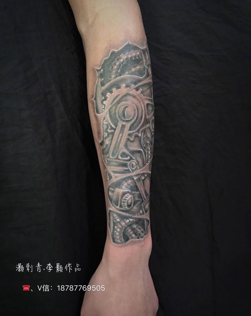 机械臂纹身图片