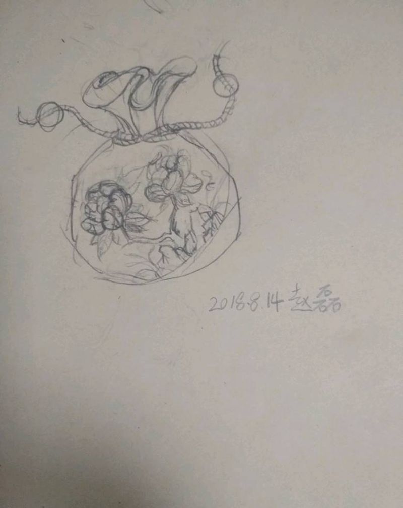 小袋子纹身图片_老传统新传统袋子纹身图案