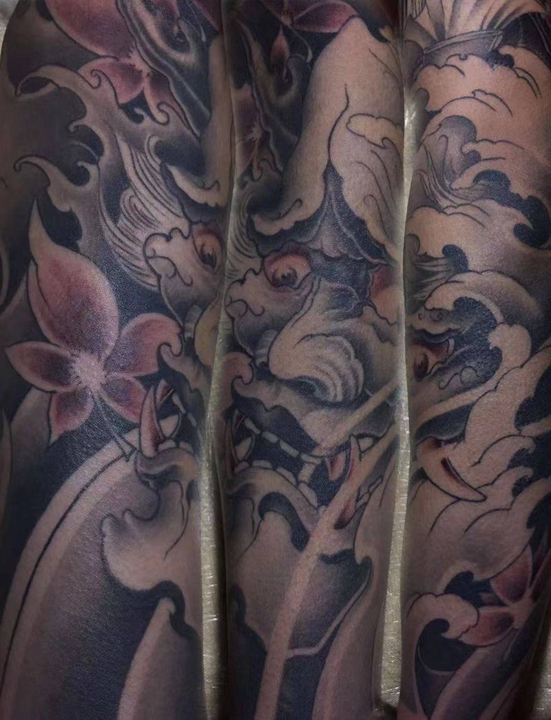 般若纹身图片_手臂新传统纹身图案