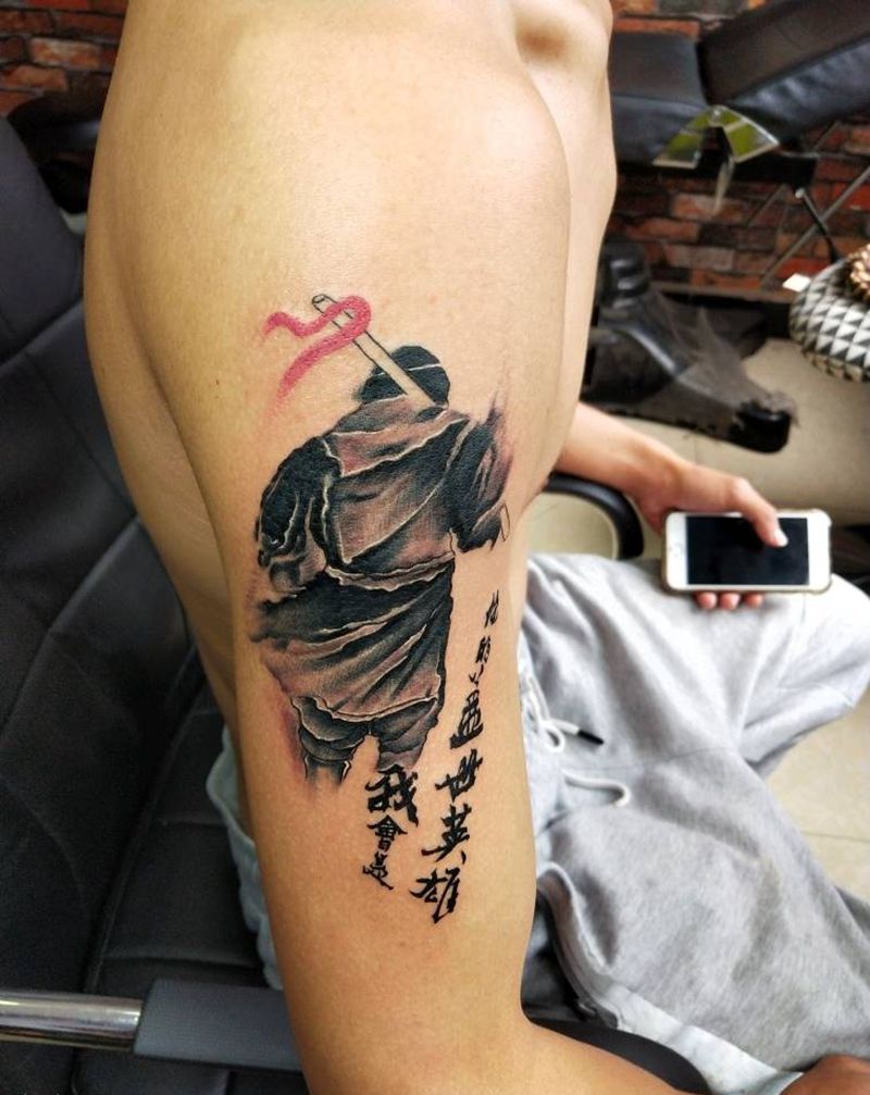 我会是你的盖世英雄纹身图片_手臂纹身图案