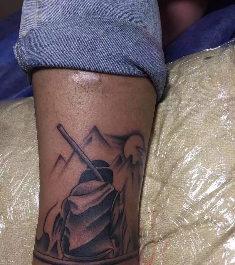 至尊宝脚环纹身图片_脚部纹身图案