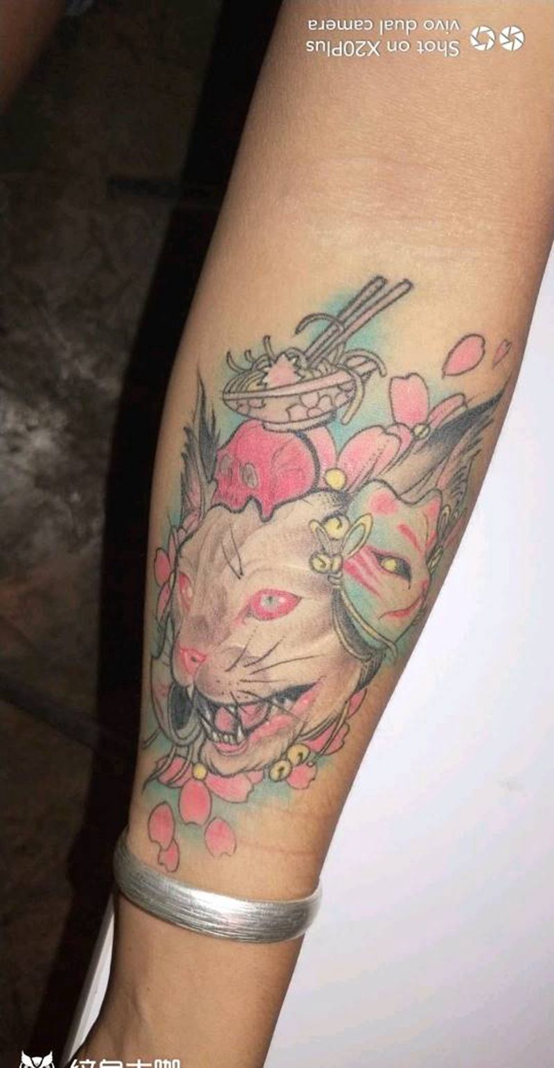 回复后纹身图片