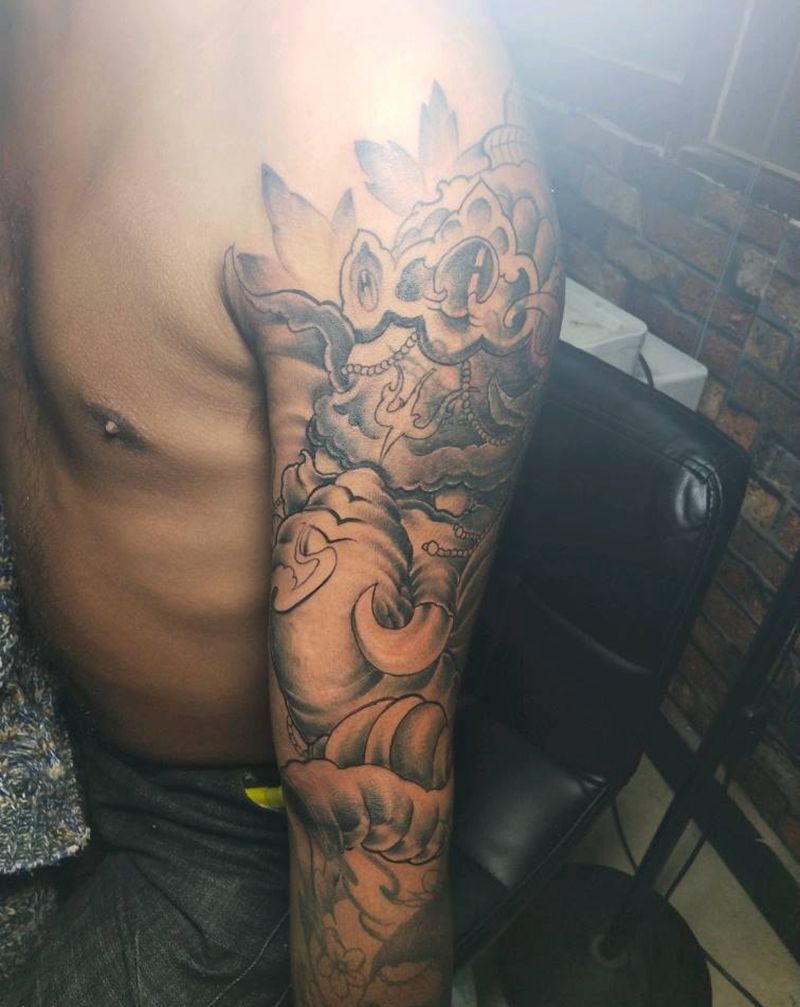 黑灰盖纹身图片