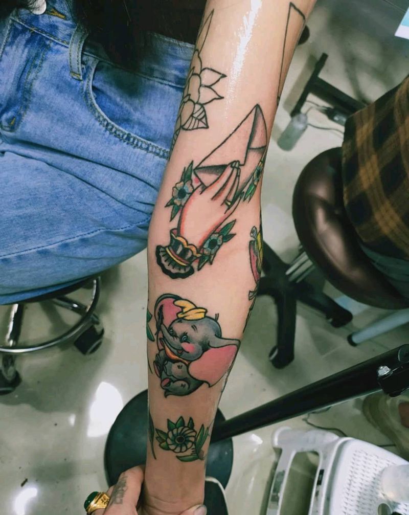 拼接未完，纹身图片_手臂纹身图案