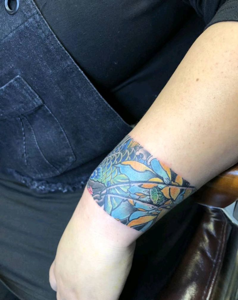 臂环遮盖！纹身图片