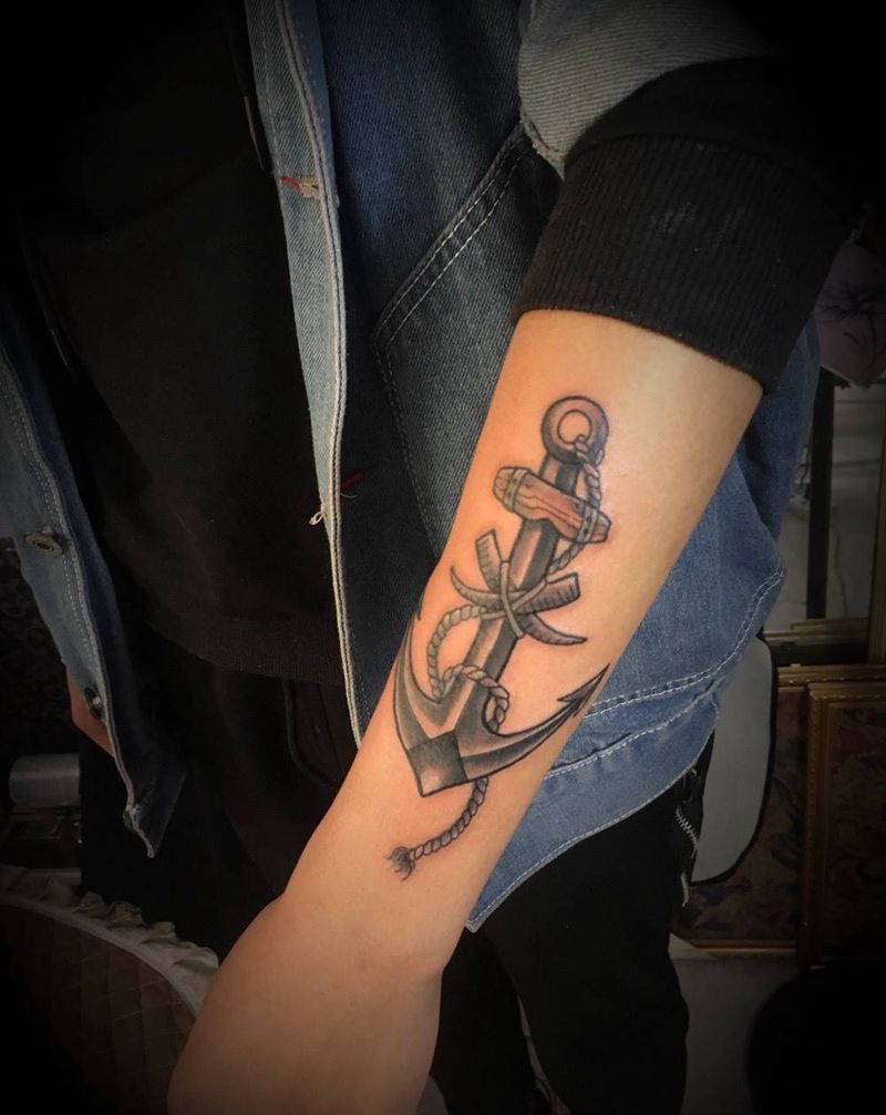 船锚纹身图片