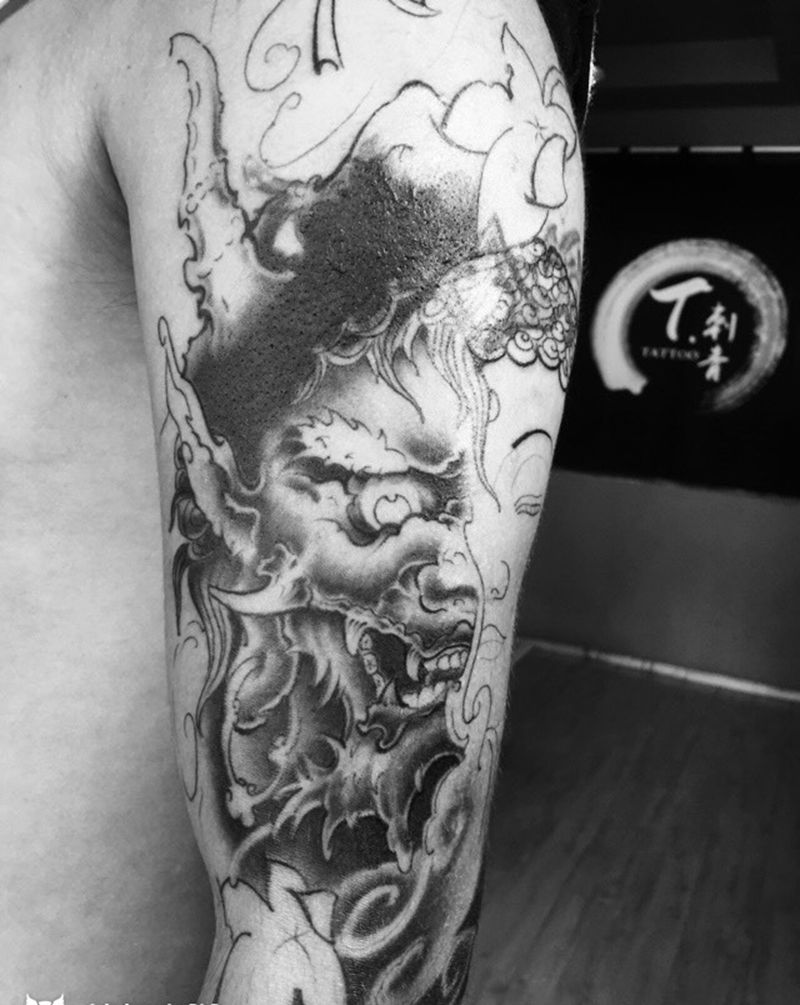 佛魔纹身图片