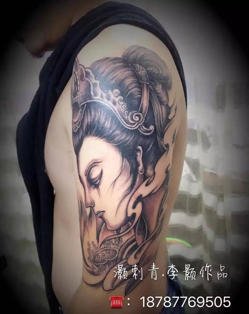 仕女图纹身图片