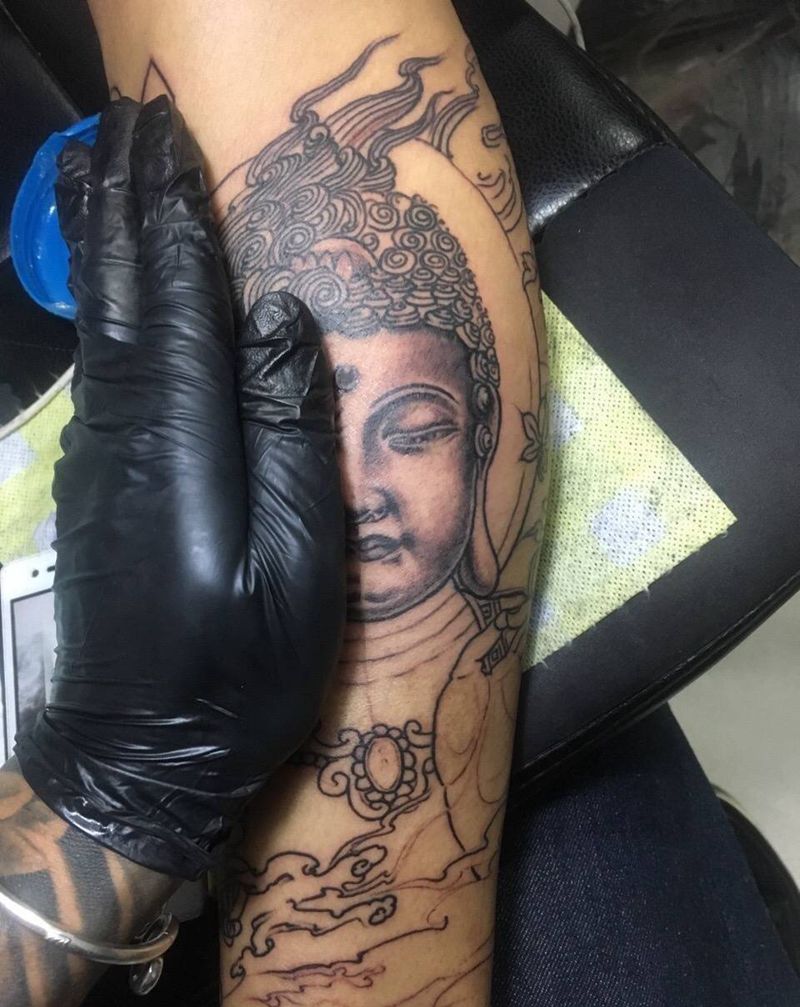 不动明王纹身图片