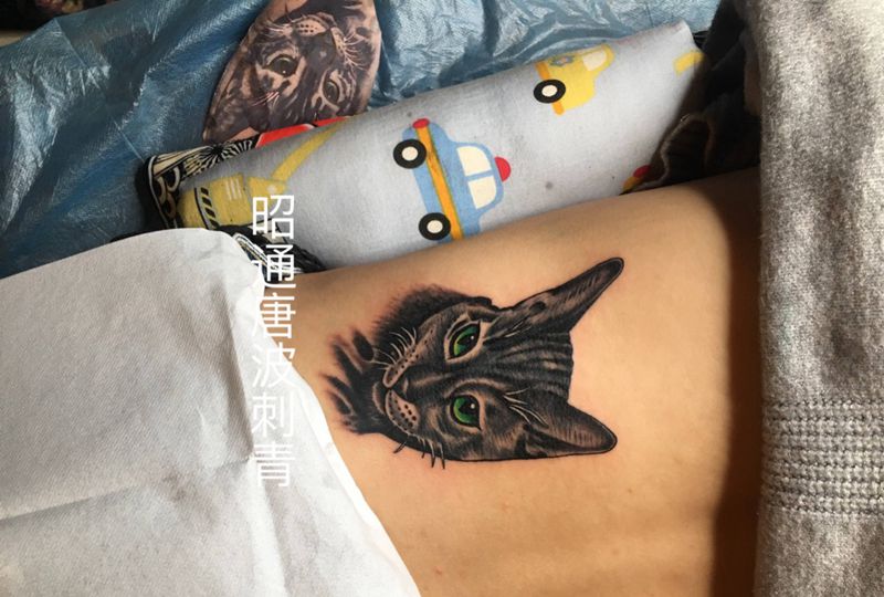 猫头纹身图片