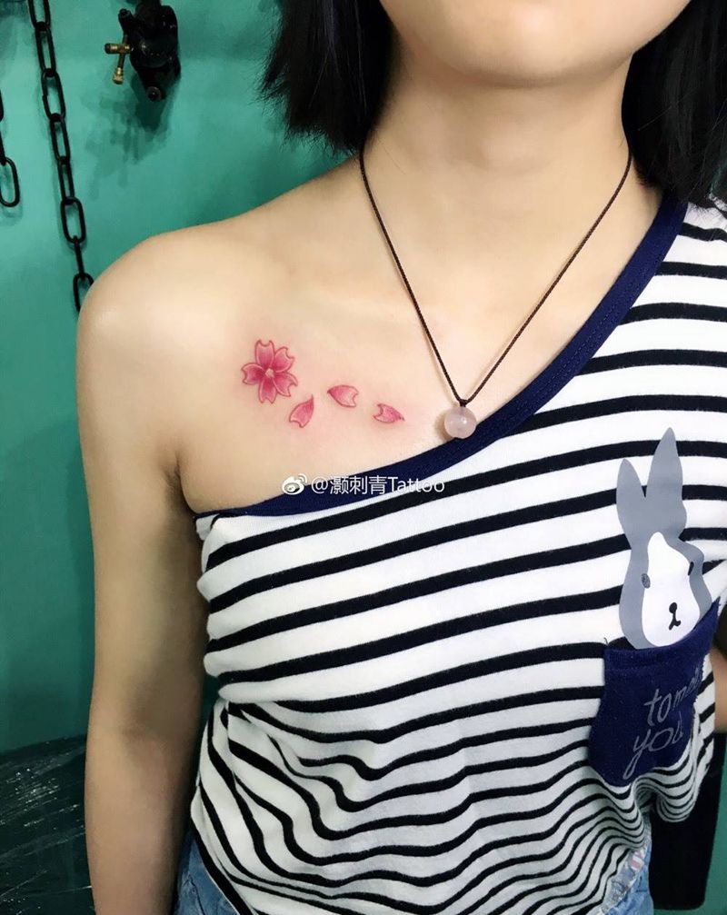 樱花纹身图片