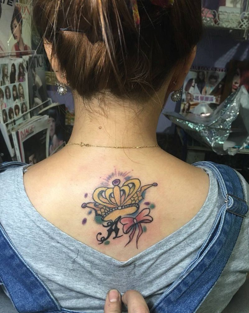 背部小清新纹身图片