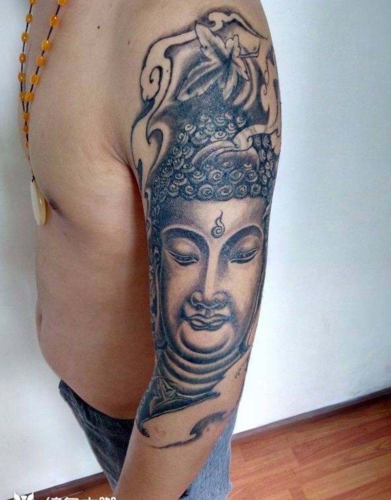 佛遮盖图腾纹身图片