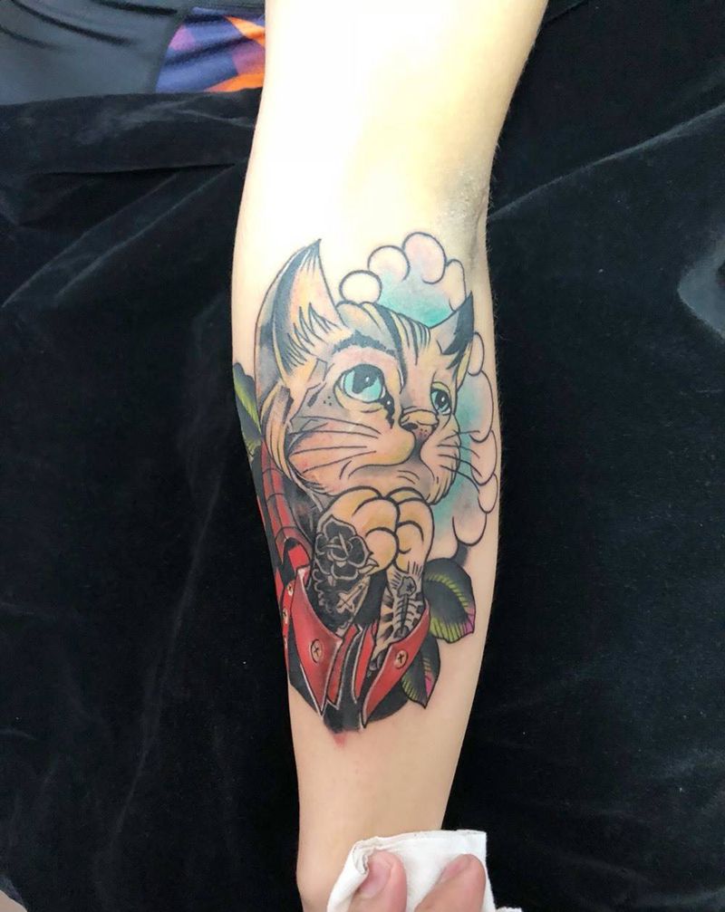 猫星人纹身图片