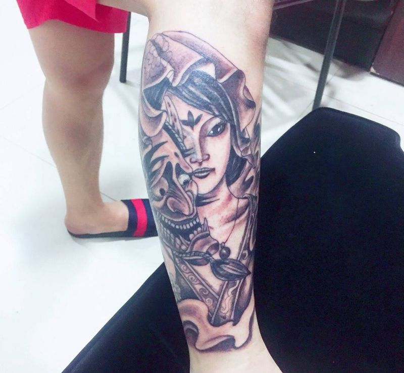 艺妓纹身图片