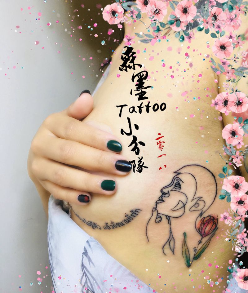 有意义的纹身纹身图片_胸部纹身图案