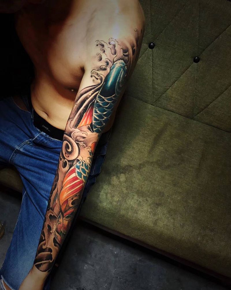 早期传统作品纹身图片_手臂新传统纹身图案