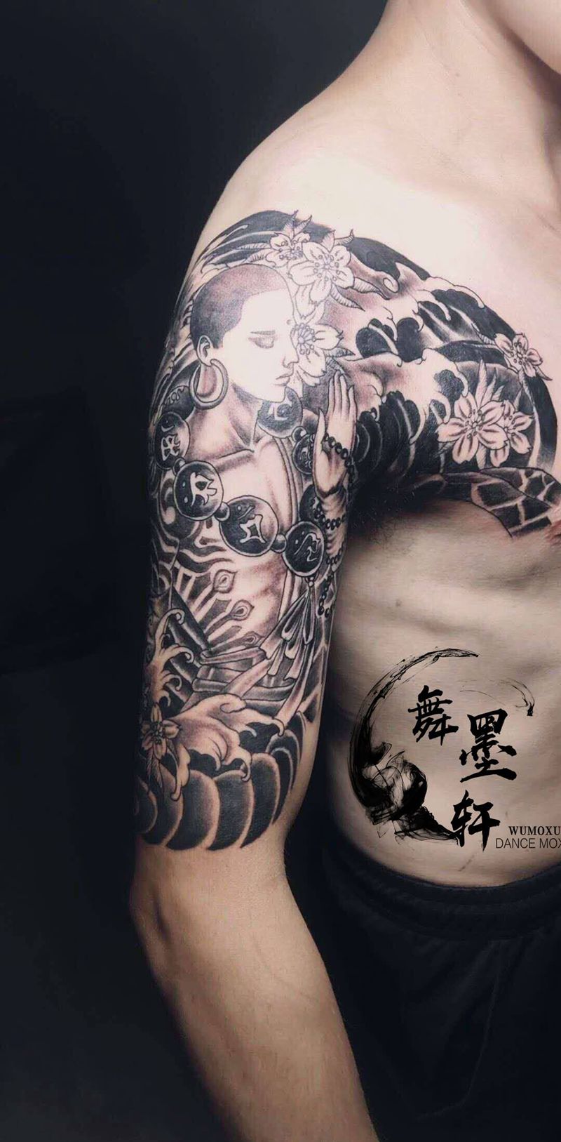 达摩纹身图片_手臂纹身图案