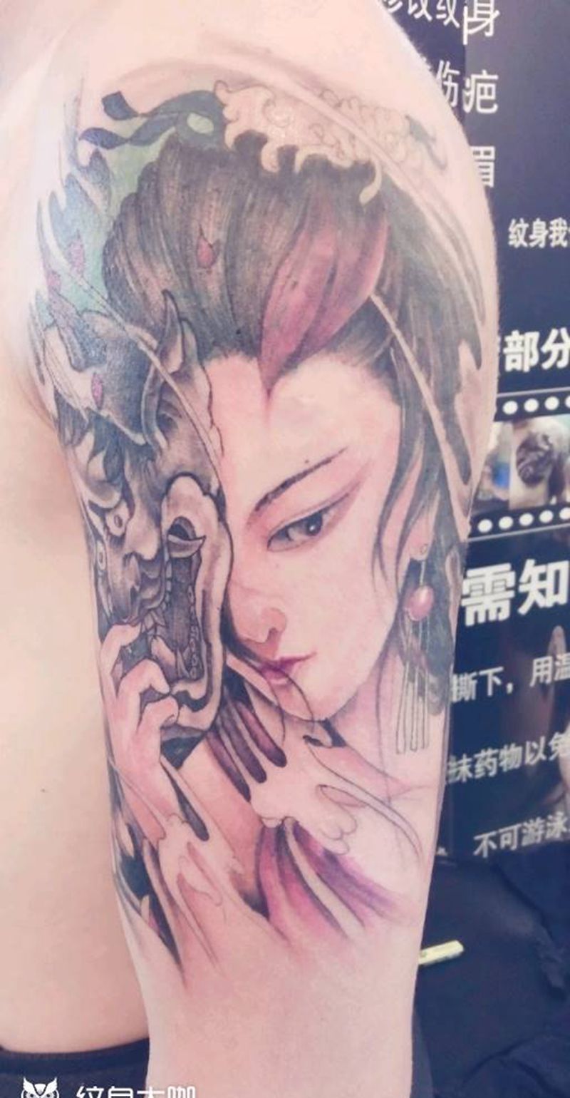艺妓纹身图片
