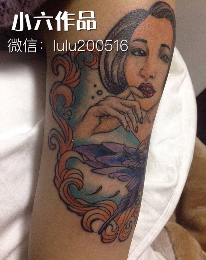 自我纹身图片_成品臀部纹身图案