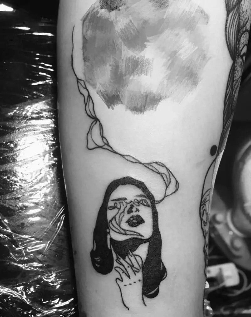 线条小清新纹身图片