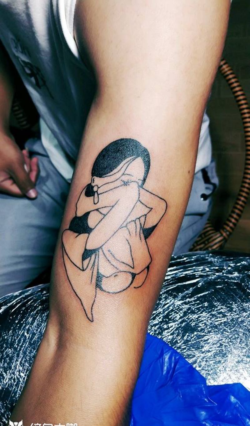 小清新纹身图片_手臂几何纹身图案