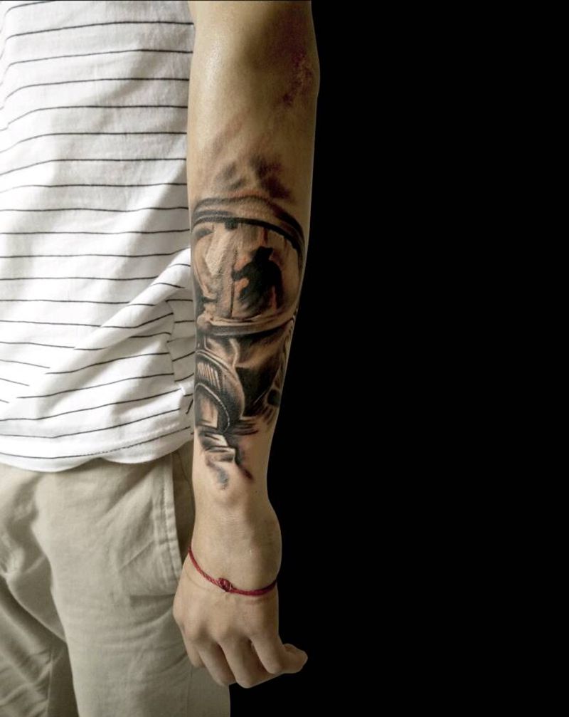 防毒面具纹身图片