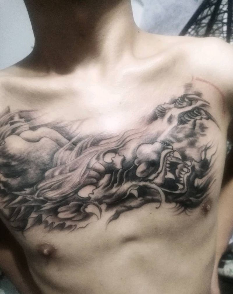 龙头纹身图片