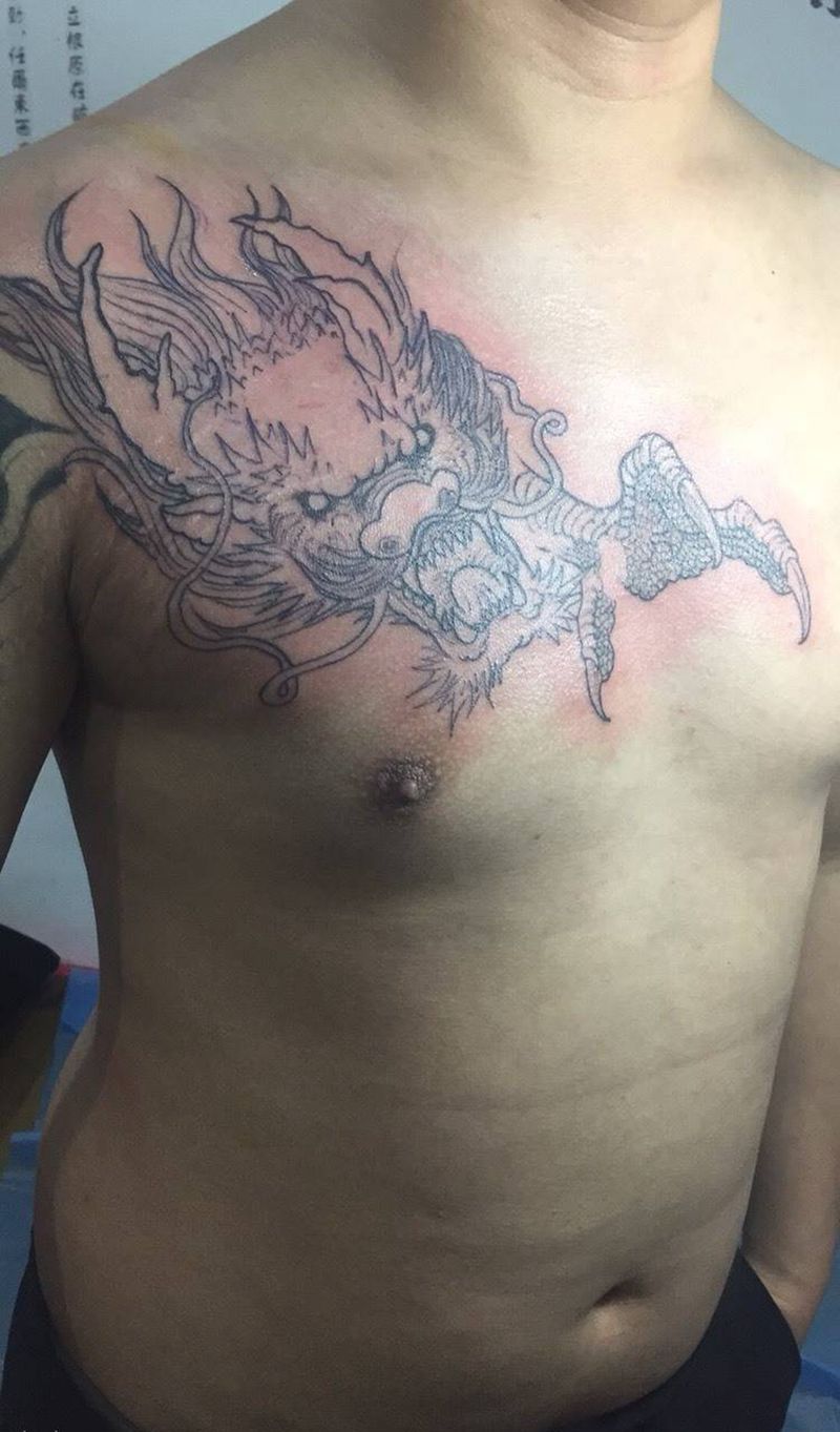 龙头纹身图片