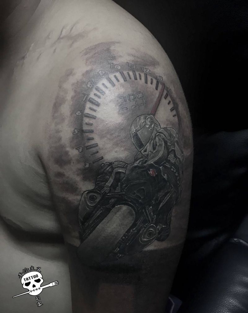 骑手纹身图片