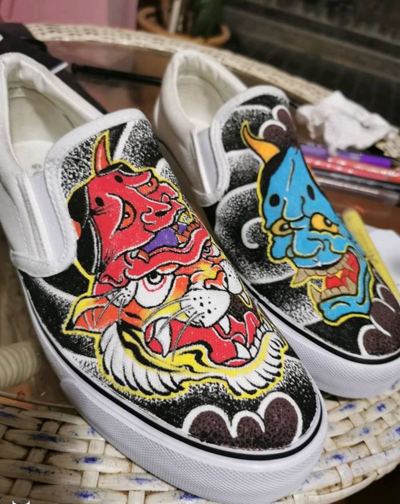 传统板鞋纹身图片_老传统纹身图案