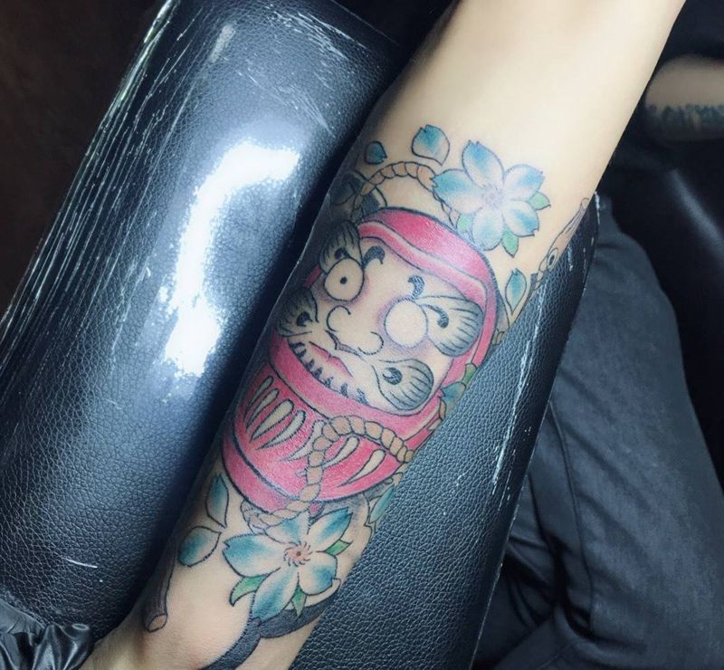 达摩蛋蛋纹身图片