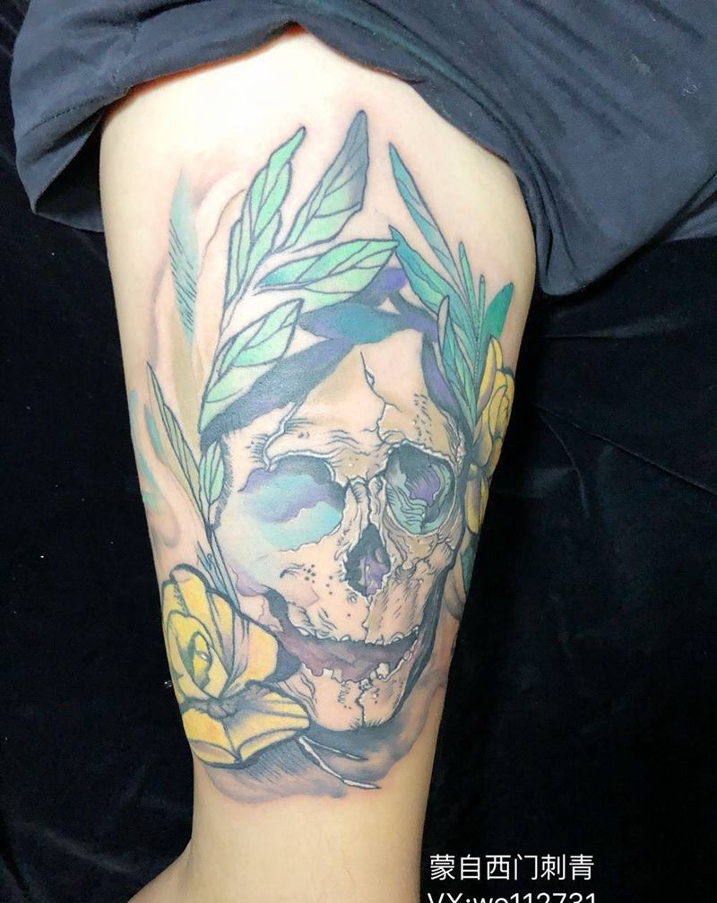 水墨印花纹身图片