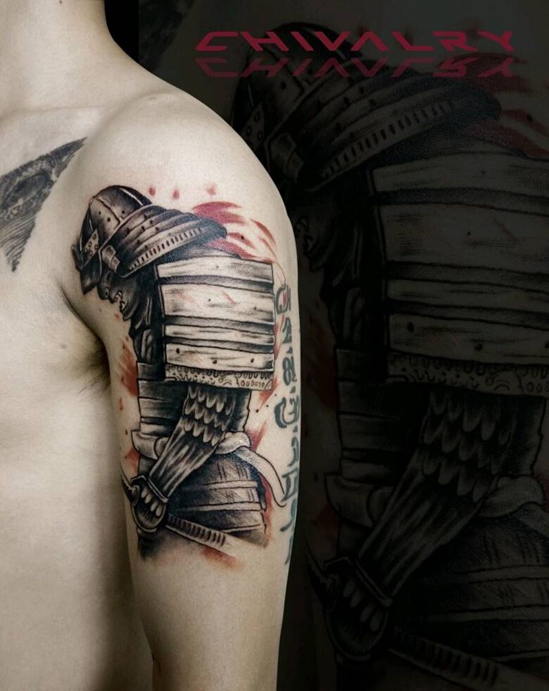 武士纹身图片_手部传统成品纹身图案