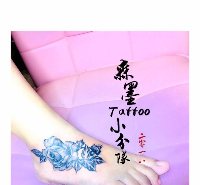 脚背纹身图片