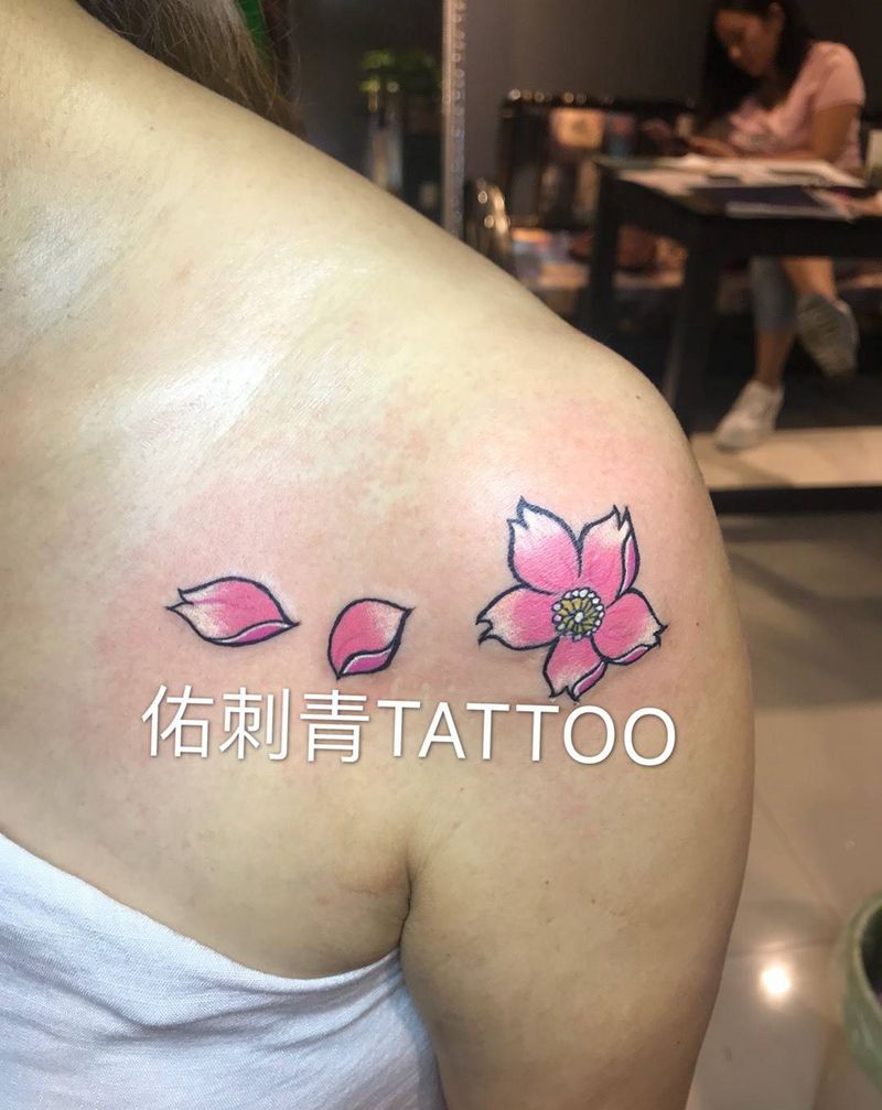 樱花纹身图片