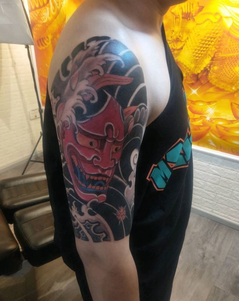 班诺半臂纹身图片_手部老传统新传统纹身图案