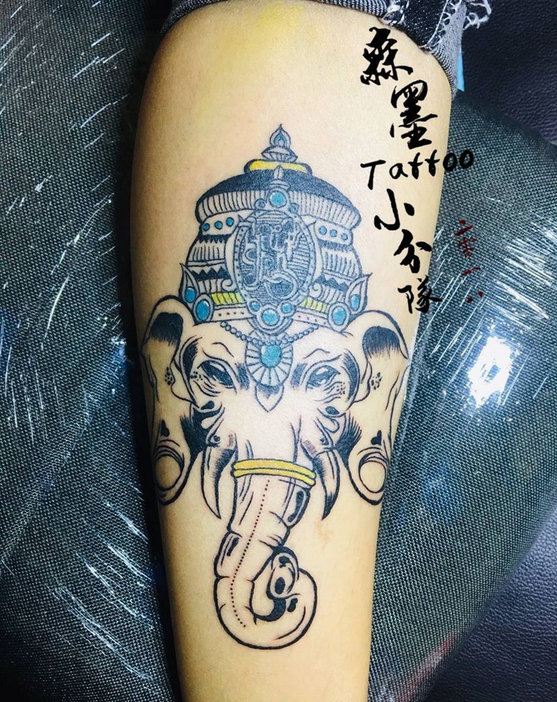 象神纹身图片
