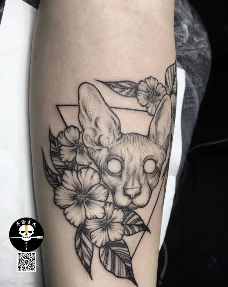 cat纹身图片