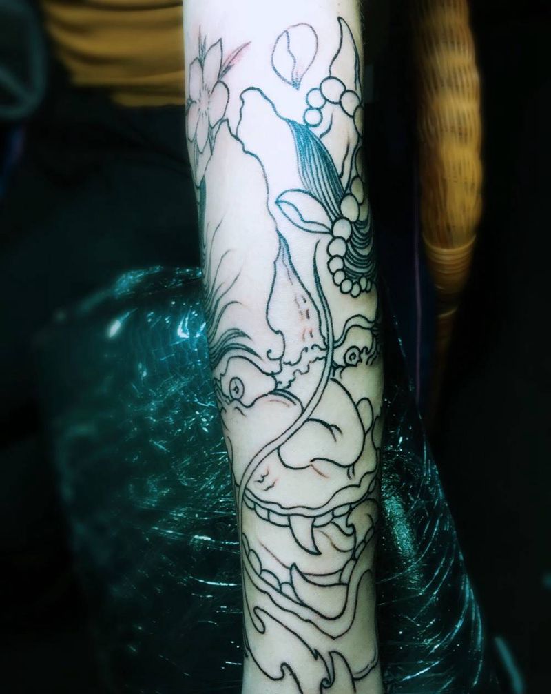 包小臂纹身图片