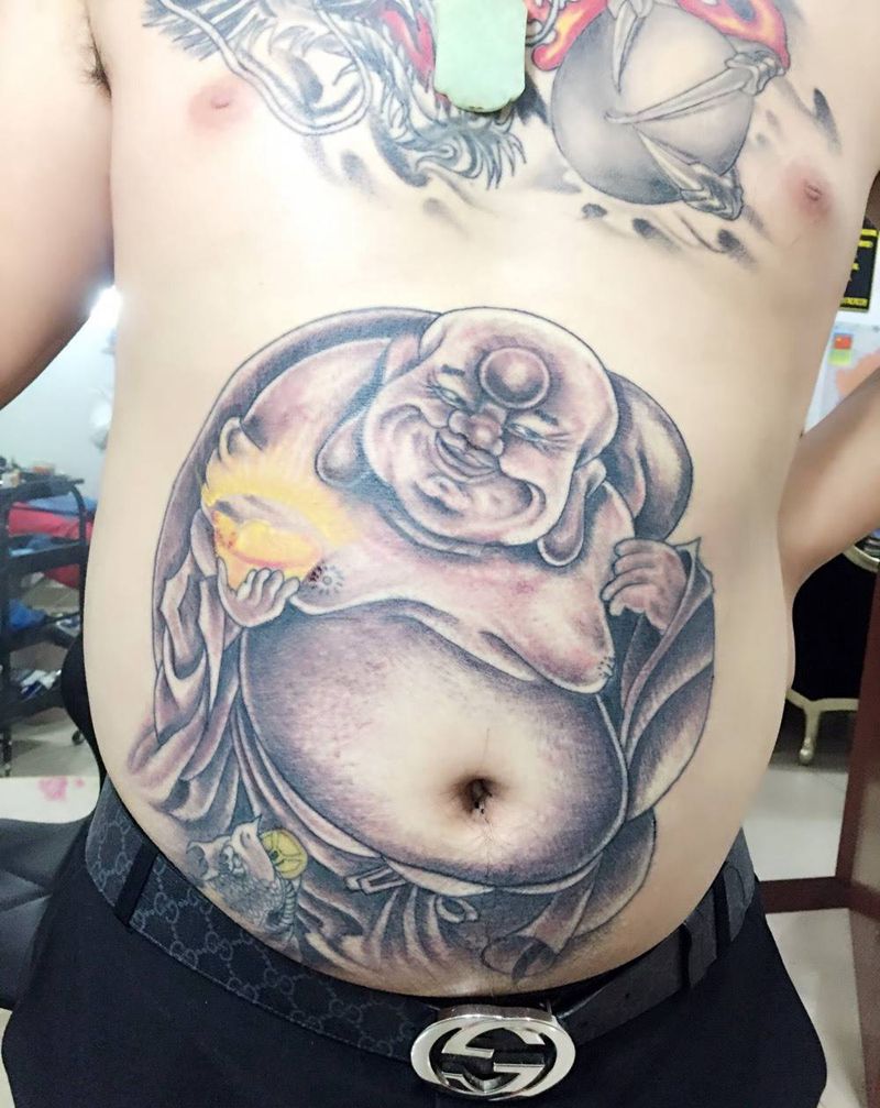 弥勒佛纹身图片