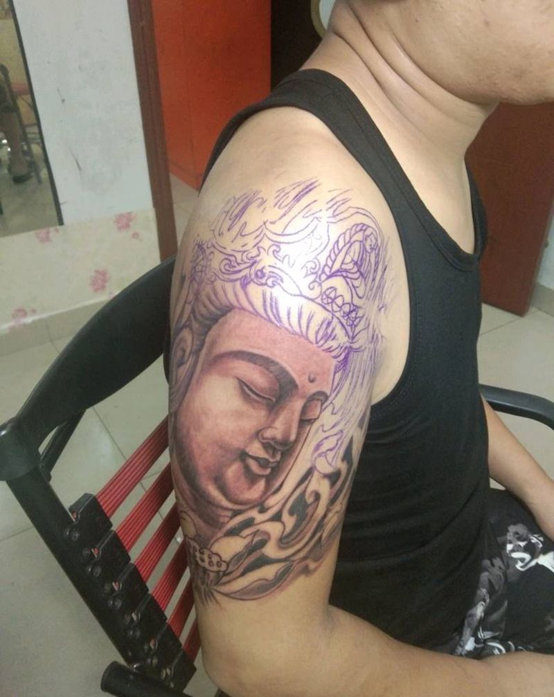 观音菩萨纹身图片