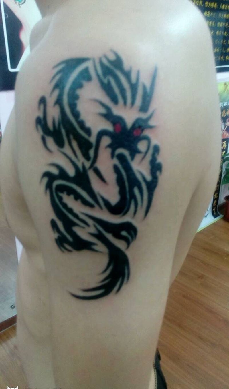 龙图腾纹身图片