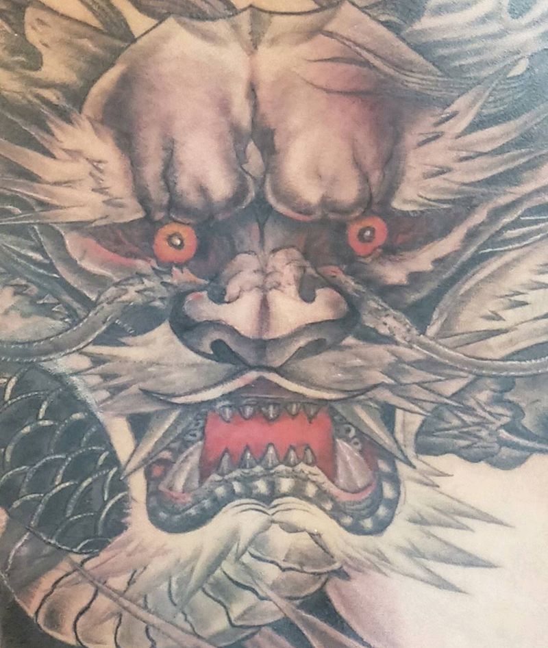 龙头纹身图片_新传统纹身图案