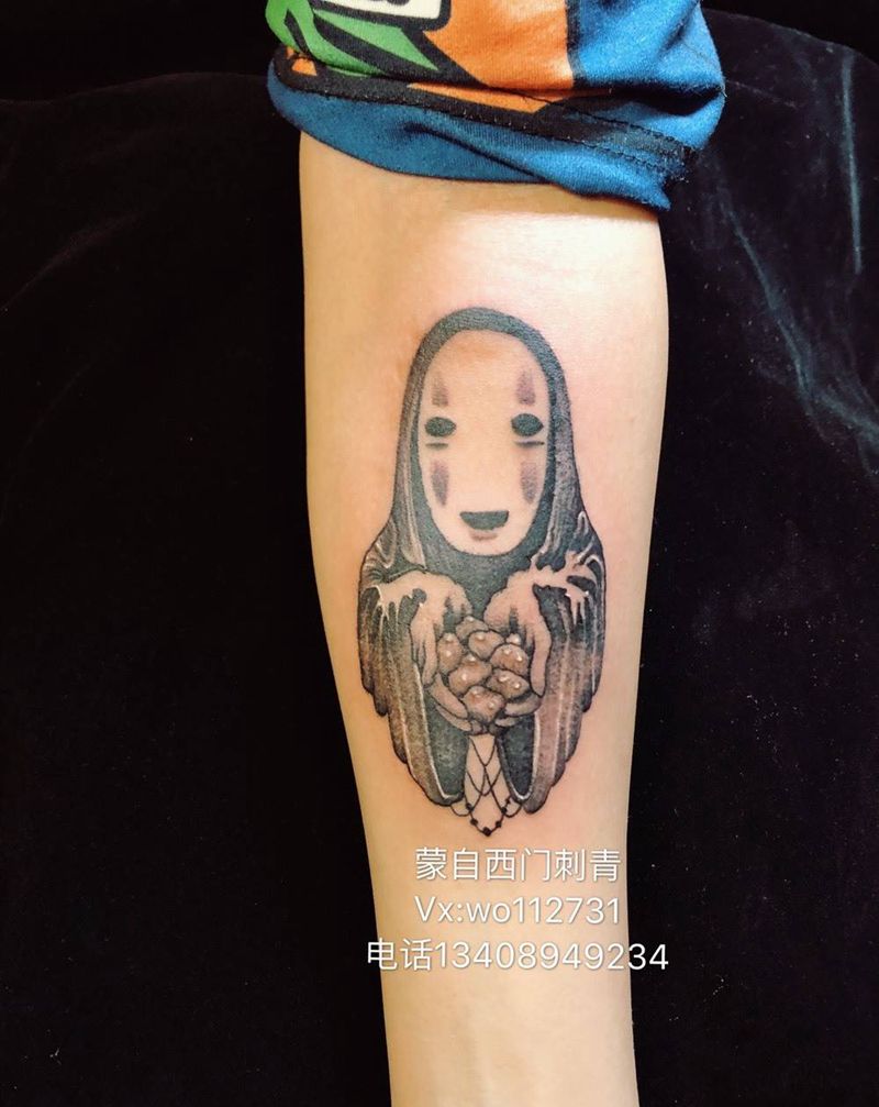 无面人纹身图片