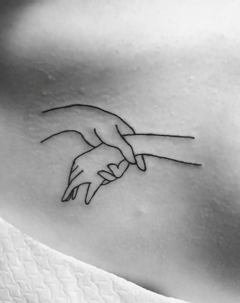 拉手小清新纹身图片