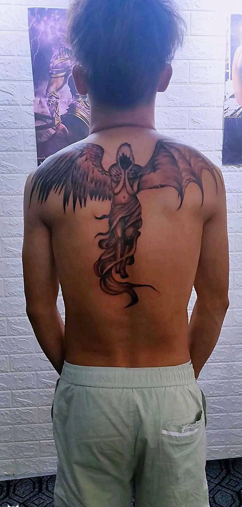 恶魔与天使纹身图片