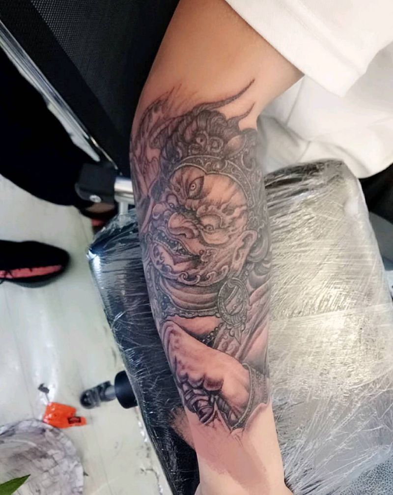 不动明王纹身图片