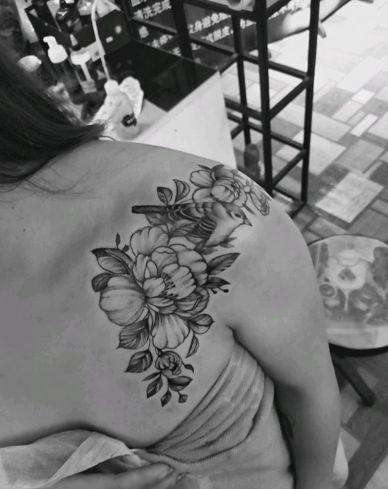 花纹身图片_点刺纹身图案