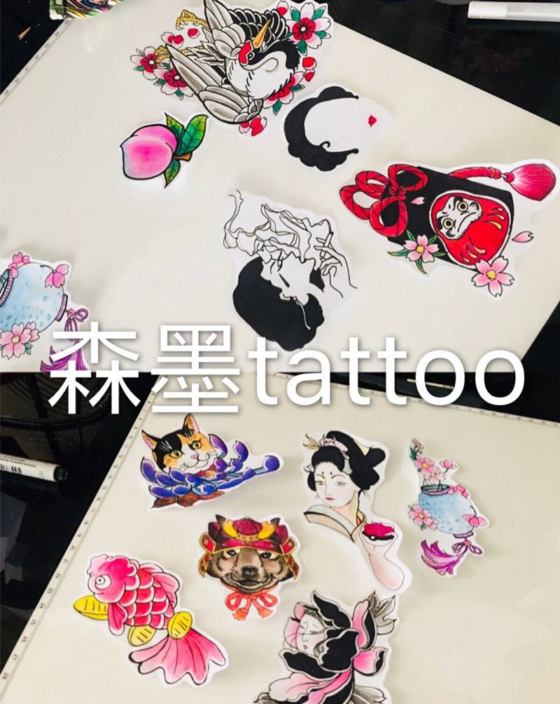 徒弟手稿纹身图片